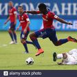 Moscow Region, Russia. 9th Apr, 2016. CSKA's Aaron Samuel Olanare (L) and Mordovia's Dalibor Stevanovic fight for the ball in their 2015/2016 Russian