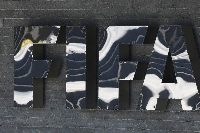 The FIFA logo is seen at the FIFA headquarters in Zurich, Switzerland March 18, 2016.