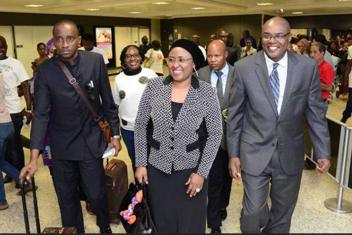 The President's wife, Mrs Aisha Buhari arrives the United States on Thursday, August 4, 2016