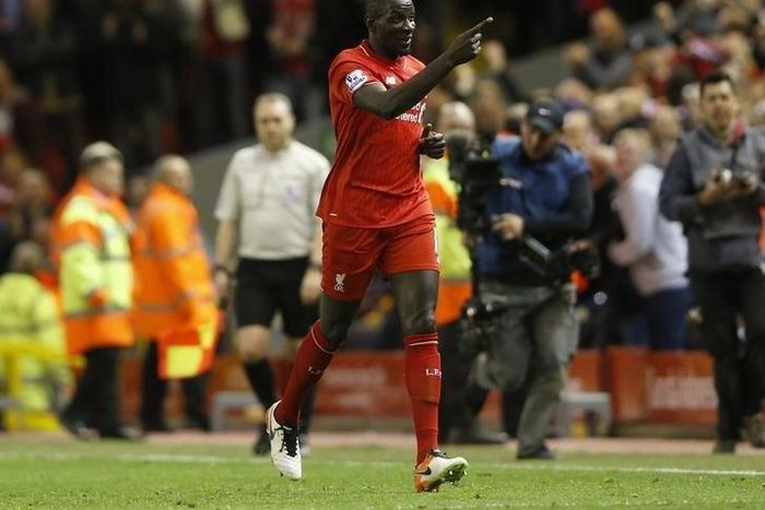 Football Soccer - Liverpool v Everton - Barclays Premier League - Anfield - 20/4/16
Mamadou Sakho celebrates after scoring the second goal for Liverpool
Action Images via Reuters / Carl Recine
Livepic