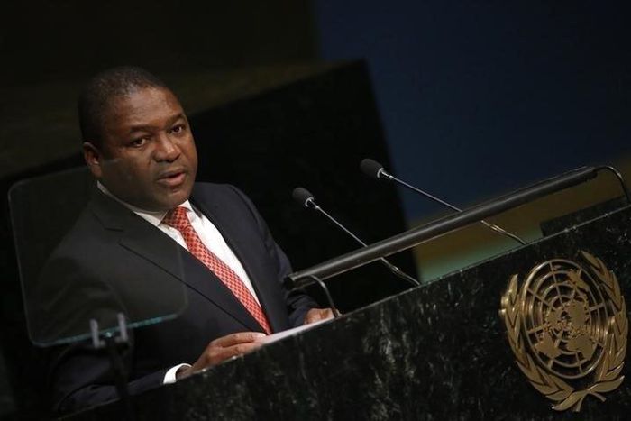 President Filipe Jacinto Nyusi of Mozambique addresses attendees during the 70th session of the United Nations General Assembly at the U.N. Headquarters in New York, September 28, 2015.   REUTERS/Carlo Allegri