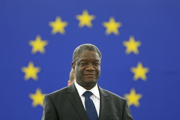 Congolese gynaecologist Denis Mukwege attends an award ceremony to receive his 2014 Sakharov Prize at the European Parliament in Strasbourg November 26, 2014.