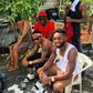 Wizkid and Tinie Tempah on set