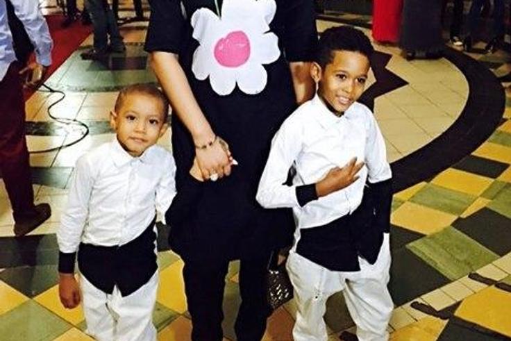 Adunni Ade and her sons