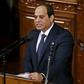 Egypt's President Abdel Fattah al-Sisi delivers a speech at the Lower House of parliament in Tokyo, Japan, February 29, 2016. REUTERS/Toru Hanai
