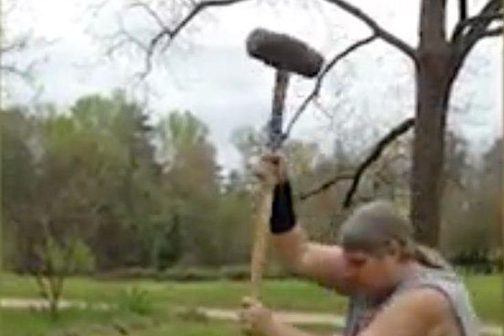 Angry mother guns her child's phone to pieces