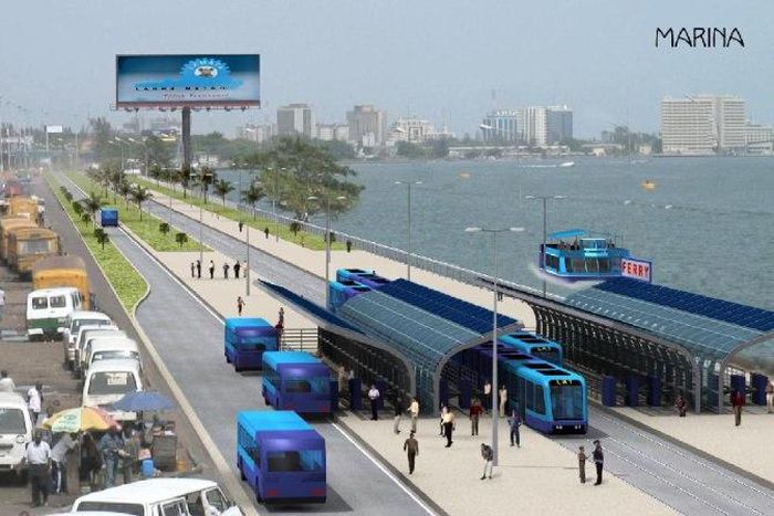 projected view of Lagos light rail after completion