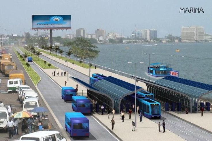 projected view of Lagos light rail after completion