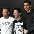 Neymar, Lionel Messi and Cristiano Ronaldo