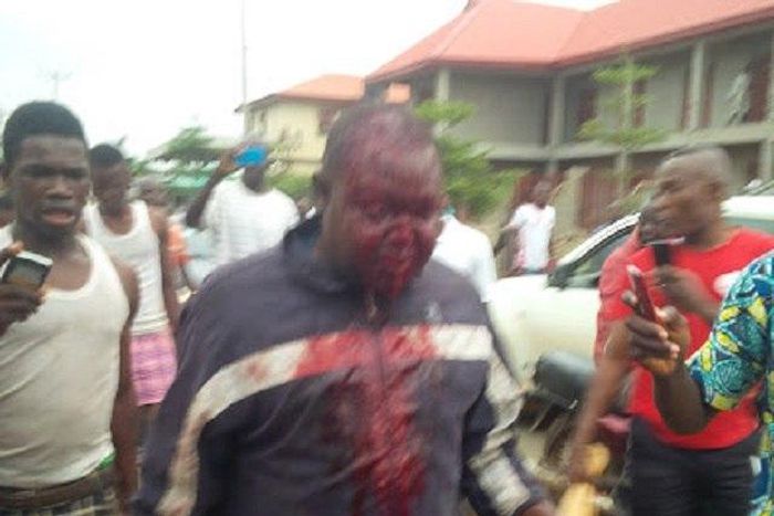 The male kidnapper given jungle justice in Lagos