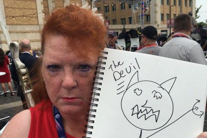 10 petty photos of Hillary Clinton drawn by Republicans