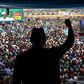 President Muhammadu Buhari addressing a crowd of supporters