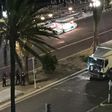 A picture of the truck that drove into the crowd in Nice
