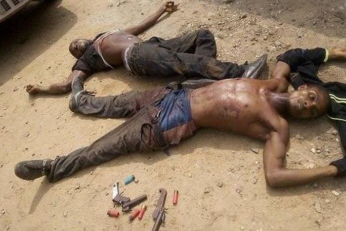 The dead Abuja robbers
