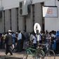 A typical queue in a Zimbabwean bank