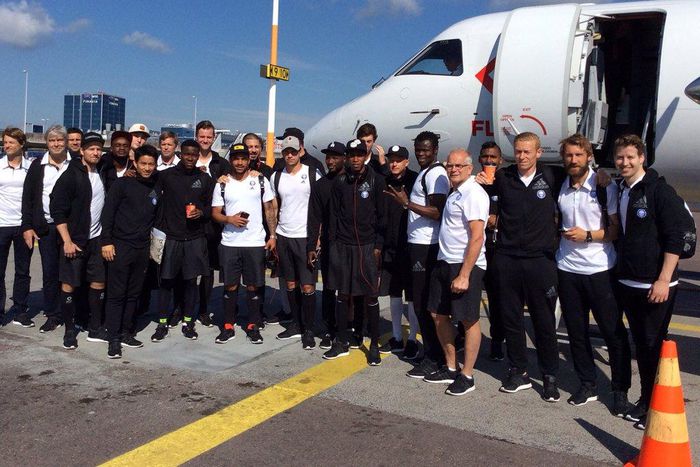Taye Taiwo, Nnamdi Oduamadi and Paul Onovo with HJK Helsinki