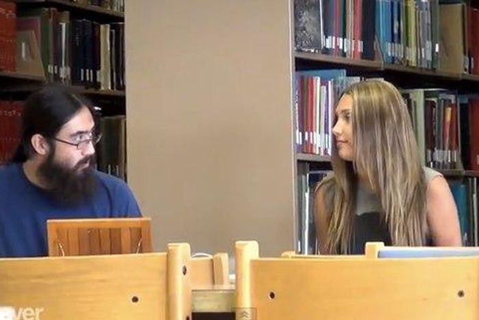 Watch hilarious staring at people prank