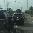 Governor Ambode's convoy stopping at the traffic light at Wempco junction, Agidingbi