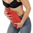 Applying little pressure with hot towel or hot water bottle helps to ease period pains
