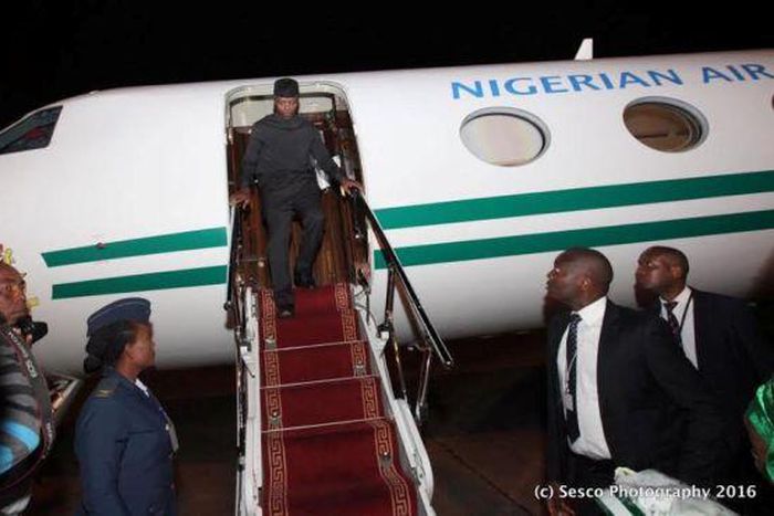 Vice President, Yemi Osinbajo arrives in Zambia