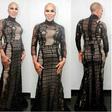 Fathia Balogun rocks her shaven hair to a red carpet event
