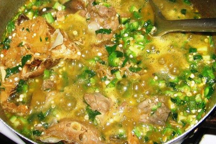 A pot of rich Ogbono soup
