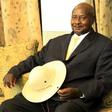 Uganda's President Yoweri Museveni smiles at Khartoum Airport during an official visit to Sudan September 15, 2015.