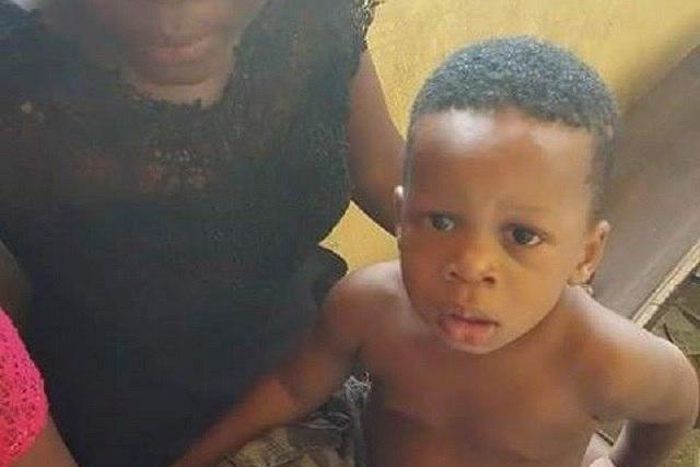 The arrested Covenant Bassey and baby David