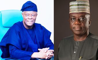 A photo collage featuring the Minister of Finance and the Coordinating Minister of the Economy, Wale Edun (L), and the Accountant General of the Federation, Shamseldeen B. Ogunjimi (R).