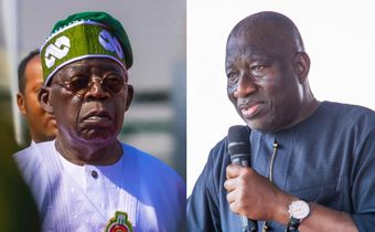 From L-R: President Bola Tinubu and ex-President Goodluck Jonathan. [Facebook]