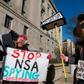 Protest against the phone spying program in Washington, January 17, 2014.