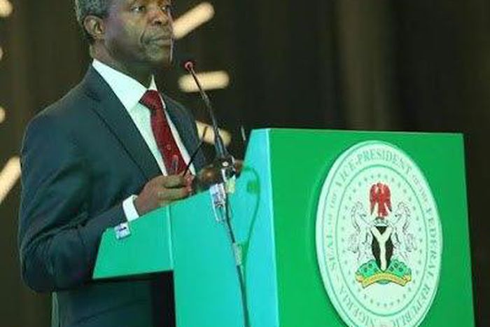 Vice President, Yemi Osinbajo attends 2015 Nigeria Diaspora Day in Abuja on August 25.