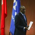Issa Hayatou, Senior Vice President of the FIFA walks after delivering his speech at the 65th FIFA Congress in Zurich, Switzerland, May 29, 2015.