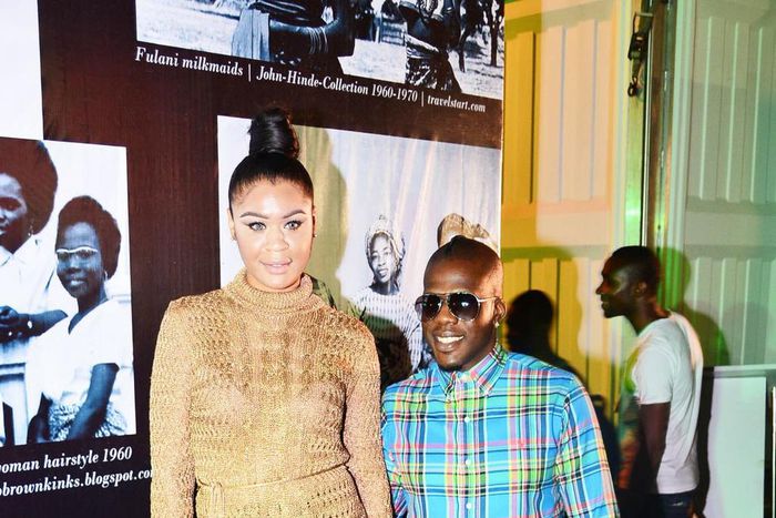 Iceberg Slim steps out with mystery lady at the Lagos Fashion & Design Week 2015