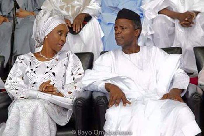 Vice President Yemi Osinbajo and wife, Dolapo