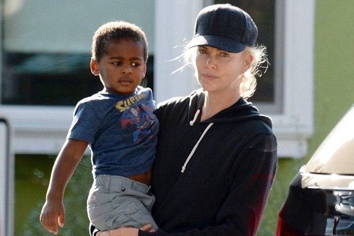 Charlize Theron with Jackson Theron