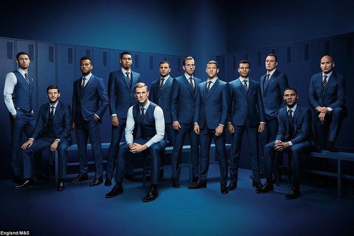England players model Marks Spencer suits