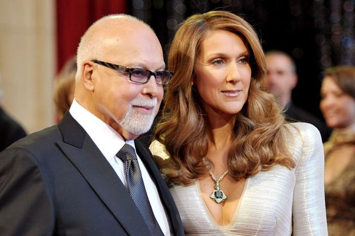 René Angélil and wife, Céline Dion. 