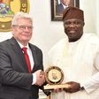 Lagos State Governor, Akinwunmi Ambode receives visit from the President of Germany, Joachim Gauck on Monday, February 8, 2016,