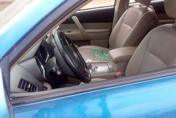 car of traffic robbery victim