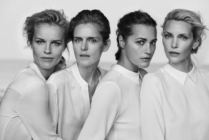 Nadja Auermann, Yasmin Le Bon, Stella Tennant and Eva Herzigova for Giorgio Armani Spring/Summer 'New Normal' 2016 campaign
