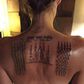 Photos of actress's new Thai Buddhist themed tattoos