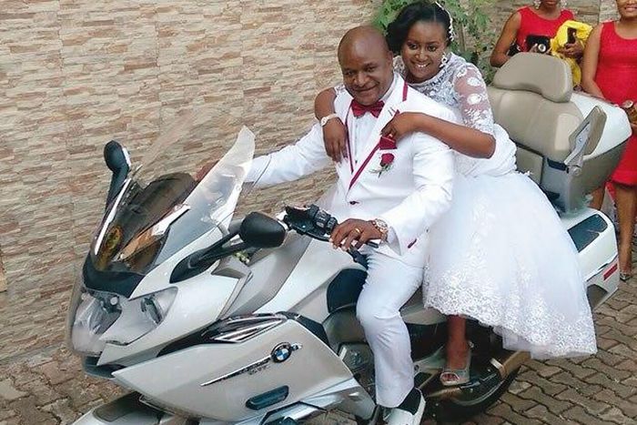 Benjamin Okelue and his bride, Blessing