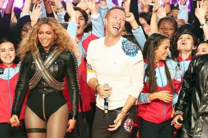 Beyonce, Chris Martin of Coldplay and Bruno Mars perform during the Pepsi Super Bowl 50 Halftime Show at Levi's Stadium in Santa Clara, CA, on Feb. 7.