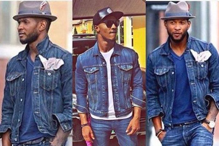 Gideon Okeke and Usher Raymond rocking denim