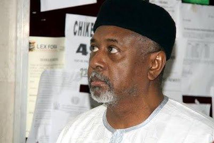 Former NSA, Sambo Dasuki appears in court on money laundering charges on December 14, 2015