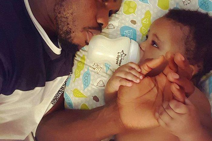 Joseph Yobo and his son, Jayden