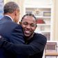 Kendrick Lamar meeting with President Barack Obama at the Oval Office