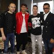 Andrés Iniesta, Neymar, Lionel Messi and Daniel Alves getting ready for the Ballon d'Or