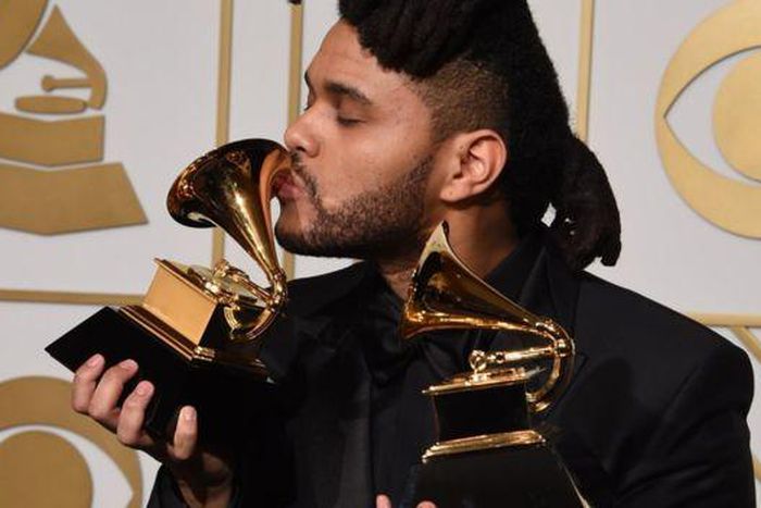 The Weeknd goes home with two Grammys.